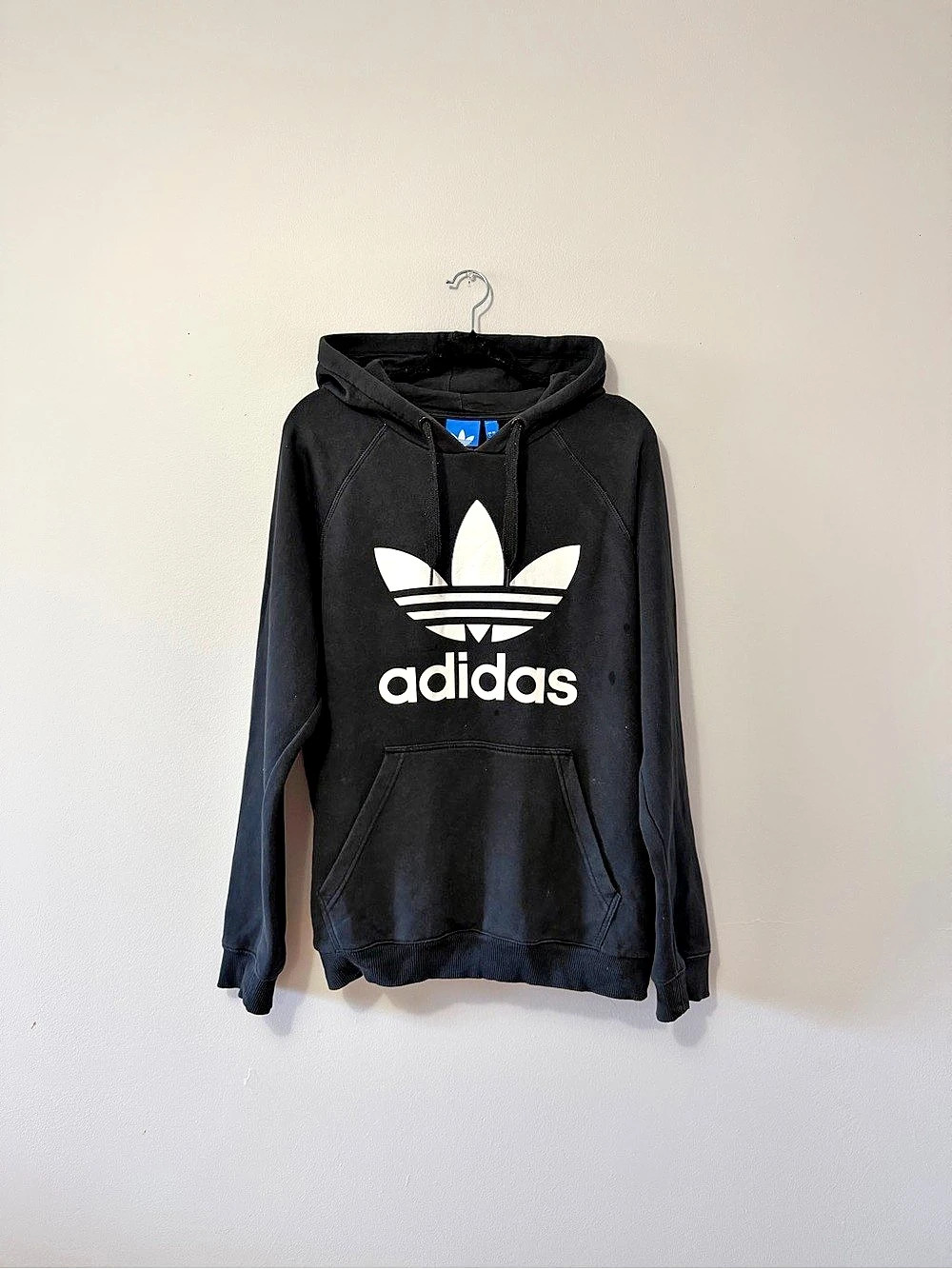 adidas Originals Trefoil Pullover Hoodie Black & White Large